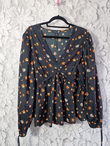 Boohoo black floral lace - black,